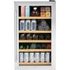 imageGE Wine Cooler amp Beverage Refrigerator  Mini Fridge With Lock amp Key Included  Complete With Oak Shelving Glass Exterior amp Warm Interior Lighting  Fits 109 Cans or 31 Wine Bottles  Stainless Steel