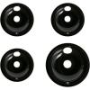 imageGE Stove Drip Pans  Electric Stove Burner Drip Pans  4 Piece Set 36 and 18 Drip Pan Kit  P119204XZ Style B Porcelain Range Replacement Stove Burner Bowls